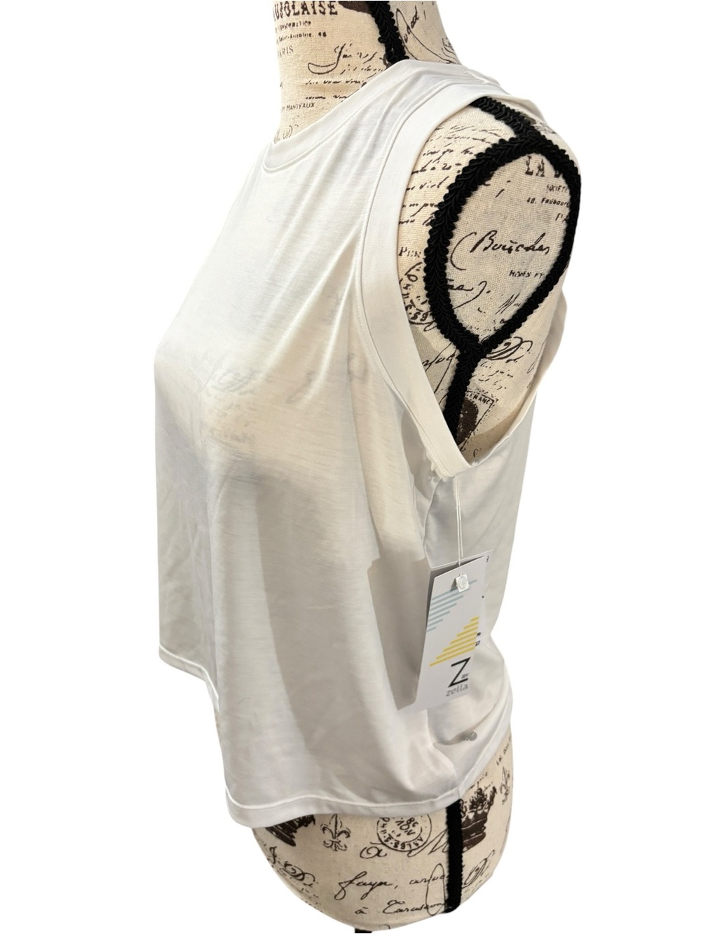 Zella White Women's Sleeveless Tank Top - Picture 3 of 8